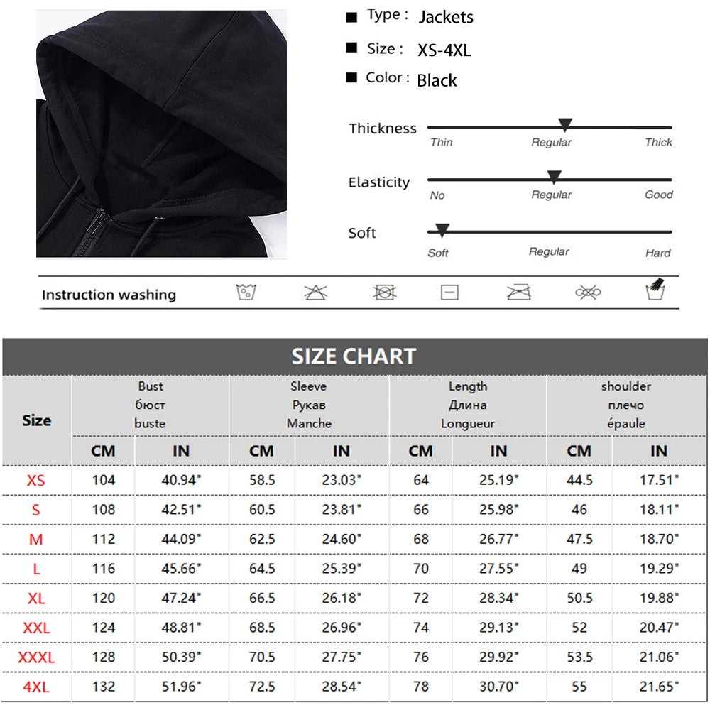 Autumn Men Sweatshirts Long Sleeve Jacket Hoodie Zipper Closure Jacket Male Hoodies Sweatshirt Slim Fit Male Clothing.