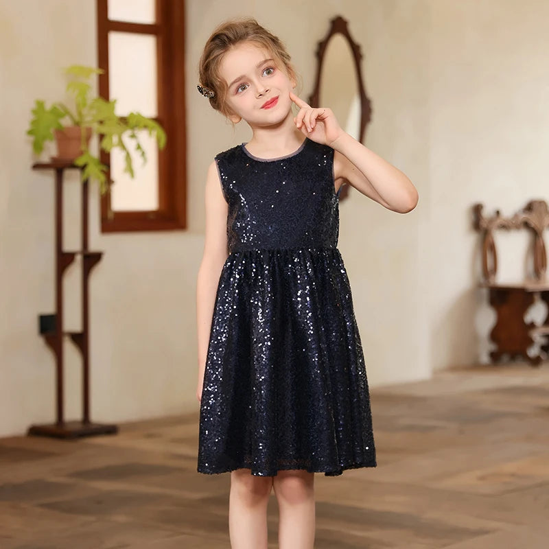 Luxus Kinder Klavier Rezitieren Leistung Pailletten Kleid Mädchen Hochzeit Geburtstag Party Kleidung Kind Elegante Zeremonie Jahrestag Kleid.