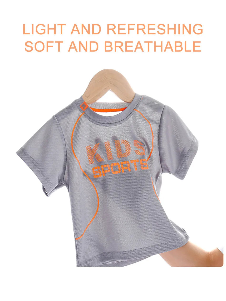 Kids Clothes Set Boy Girl Shorts and Short Sleeves Summer Clothing Sport Casual Children Top and Bottom Clothes Set.