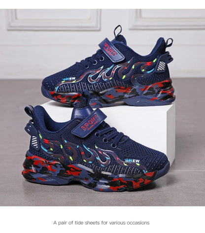 Boys Running Shoes 2022 Design Children Sneakers Mesh Kids Casual Sneakers 7-12 Years Children Sneakers for Boys.