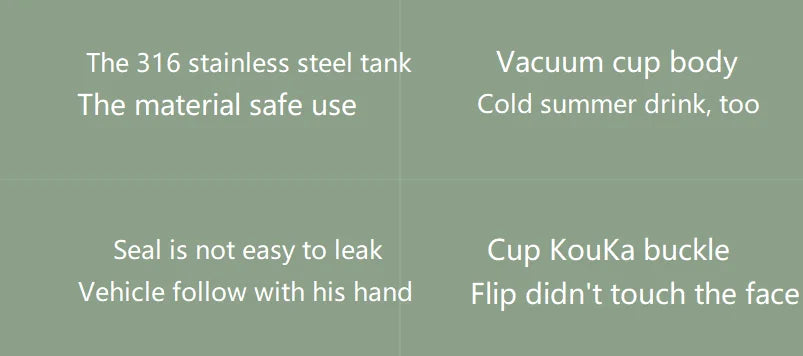 New Youpin Daily Element Portable Water Cup Coffee Mug 316 Stainless Steel Safety Seal 420ml Cold Storage Thermos Cup Mouth Snap.