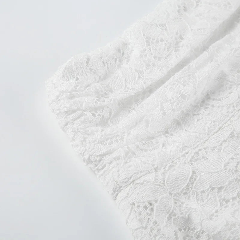 Asymmetrical Lace Skirt Pants Women High Waist Layered Skirt Y2k Japanese Vintage Jacquard Short Skirt 2025 Spring Clothing.