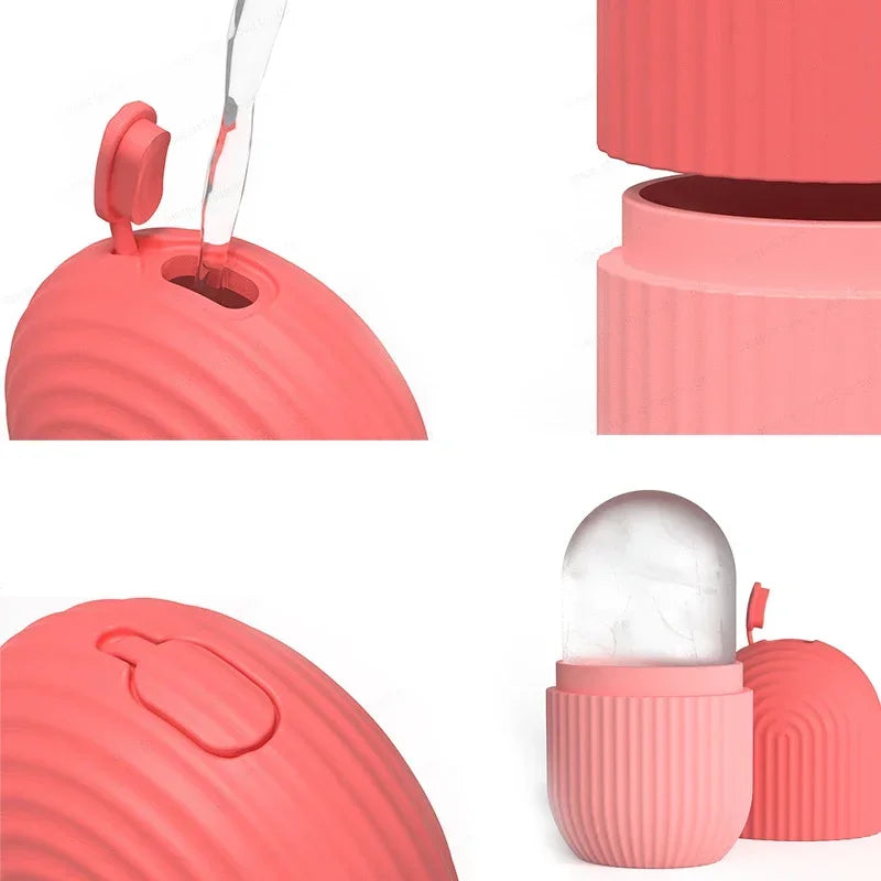 Ice Facial Roller Cube Beauty Lifting Ice Ball Face Massager Contouring Eye Roller Facial Treatment Reduce Acne Skin Care Tool.