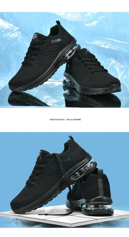 Plus Size 46 47 Mens Sports Shoes New Fashion Summer Black Sneakers Man Cushioning Air Running Shoes Husband chaussure de course.