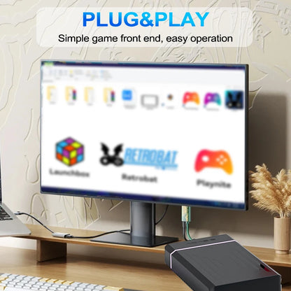 PEAPRIT 12TB Gaming HDD with Hyperspin Launchbox Retrobat Playnite 10K+ Retro Video Games Console for PS3/PS2/PS/Wii/WIIU/SWITCH.