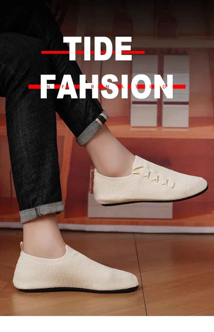 YRZL Men's Comfortable Shoes Breathable Walking Shoes Summer Mesh Loafers Anti Slip Casual Sneakers Lightweight Shoes for Men.