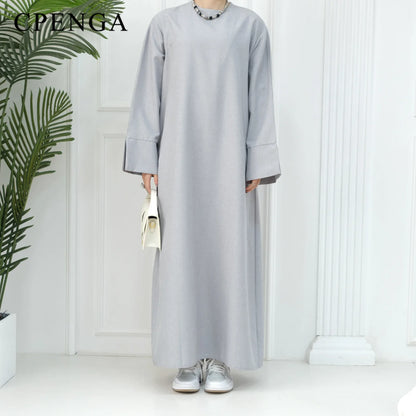 2024 New Dubai Abaya for Muslim Women Eid Ramadan Modest Dress Türkiye Loose Large Elegant Dress Gown Female Islam Clothing