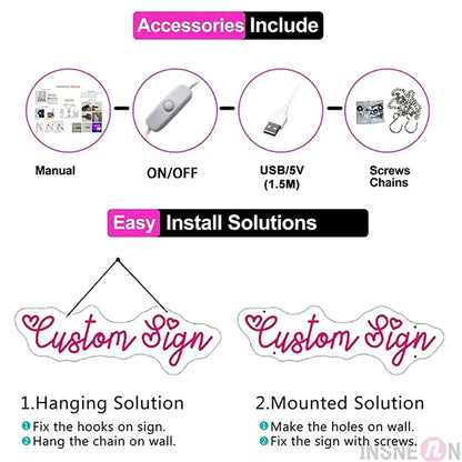 Custom Neon Sign Led Name Light for Kids Name Custom Signs Teenage Gift Led Neon Sign for Wall Decor Bedroom Decor Personalized.