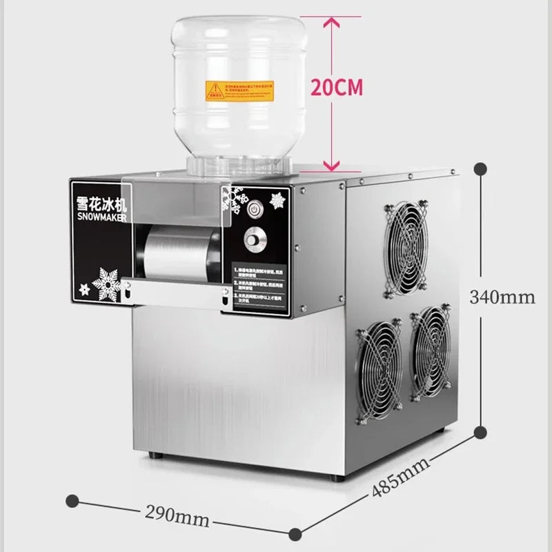 3L Snow Ice Maker Shaver Europe Snowflake Electric Ice Cube Cream Crushers Machine Korea Bingsu Slush Refrigerator 220/110V 360W.
