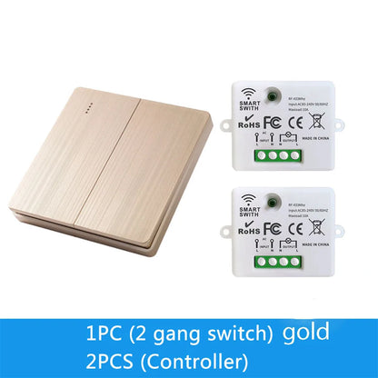 86 Wireless Smart RF 433 Mhz 100-220 V Wand Panel mit Fernbedienung Mini Relais Empfänger Hause Led licht Lampe Schalter.