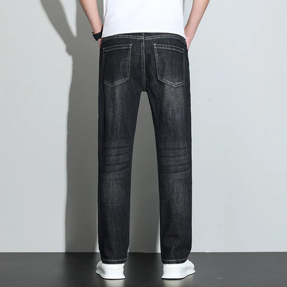 190 cm 200 cm hohe Jeans für Herren, gerade, normale Passform, Denim-Hose, männlich, Teeneeger, Stretch, extra lang, Länge 110, 115 cm, 120 cm, verlängert.