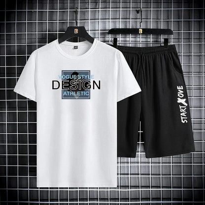 Summer Sets for Men Casual Comfortable and Breathable Short Sleeve Tshirt Shorts Outfit Stylish tracksuit men clothes for men.