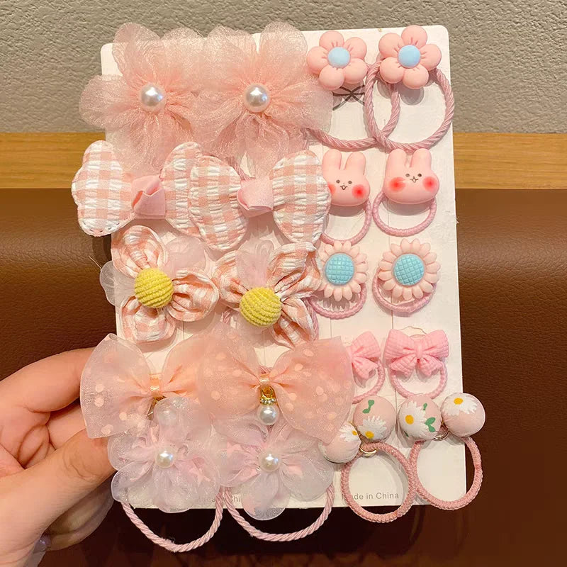 Flower Bow Tie Leather Band Headband Sweet Hair Accessories Baby Does Not Hurt Hair Lovely Headwear Hair Loop