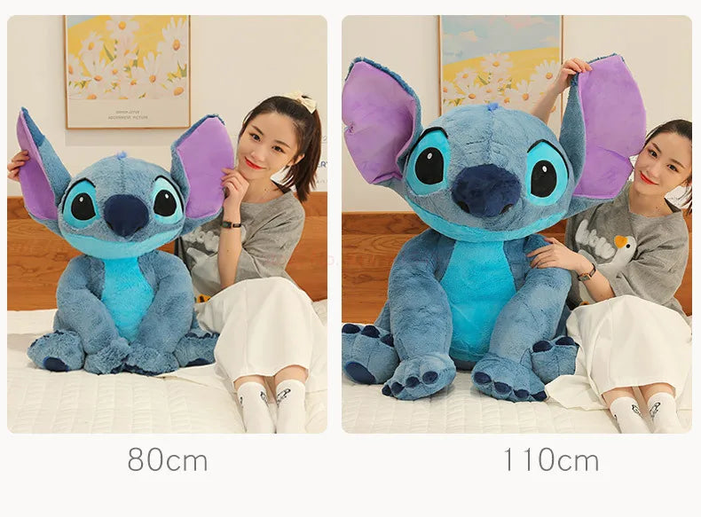 Disney Stitch Angel Stuffed Plush Toy Kawaii Lilo & Stitch Cartoon Plush Doll Stress Relief Pillow Comforting Toy for kids Gifts.