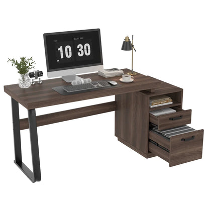 Moderner Schreibtisch mit integriertem MDF-Desktop, geräuschloser Schublade, ideal für Heimbüro und Arbeitszimmer, praktischer Arbeitsplatz