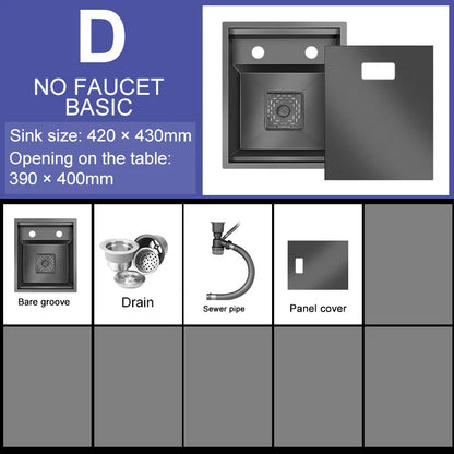 Versteckte Küchen spüle Bar Spüle Kit Klapp hahn Abflussrohr, Drop-In Unterbau Spüle, kleine Edelstahls püle für Workstation RV