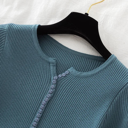 2026 weibliche Casual Tops Pullover Frauen Herbst Winter Gestrickte Dünne Pullover Feste Taste Volle Hülse V-ausschnitt Pullover