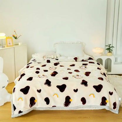 Winter Raschel Blankets Thickened Soft Comfortable and Fluffy Plush Quilt Home Multifunctional Single Person Double Warm Blanket.