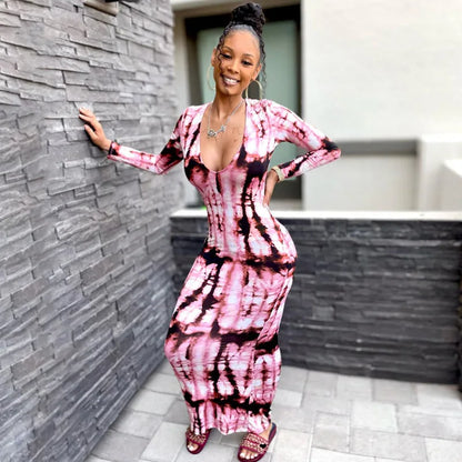 Sommer Lange Kleider Für Frauen Bodycon Brust Wrap Print Off Schulter Verband Schlank Sexy Kleid 2024 Neue Mode Party Vestidos