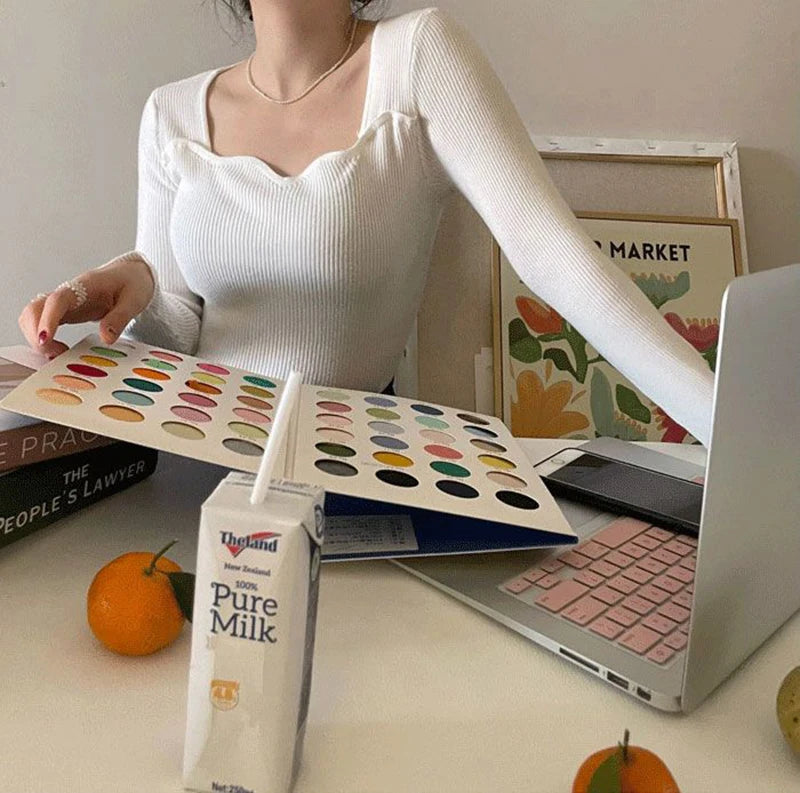 Gestrickte Pullover Frauen Vintage Solide Pullover Herbst Winter Koreanische Elegante Dünne Strickwaren Quadrat Kragen Alle Spiel Jumper Neue.