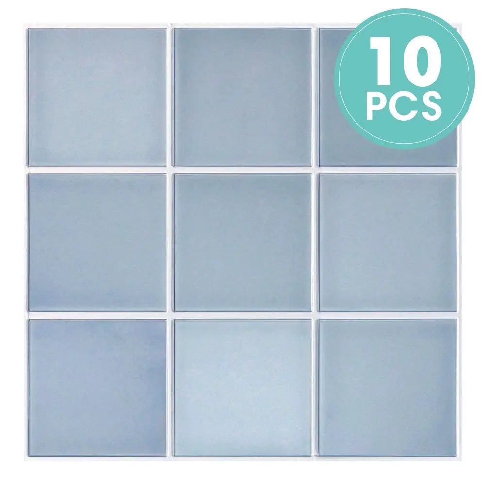10 PCS Matte Peel-and-Stick Wall Panels, 30 x 30 cm, Waterproof Bathroom Wall Stickers, Wall Decorative Panels, Home Decoration