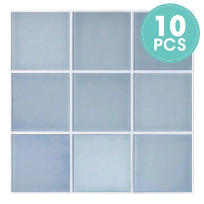 10 PCS Matte Peel-and-Stick Wall Panels, 30 x 30 cm, Waterproof Bathroom Wall Stickers, Wall Decorative Panels, Home Decoration