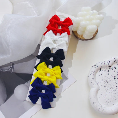 6/10Pcs/Set 2025 Fashion New Cute Ribbon Bowknot Hair Clips for Kids Handmade Baby Girls Hair Accessories.