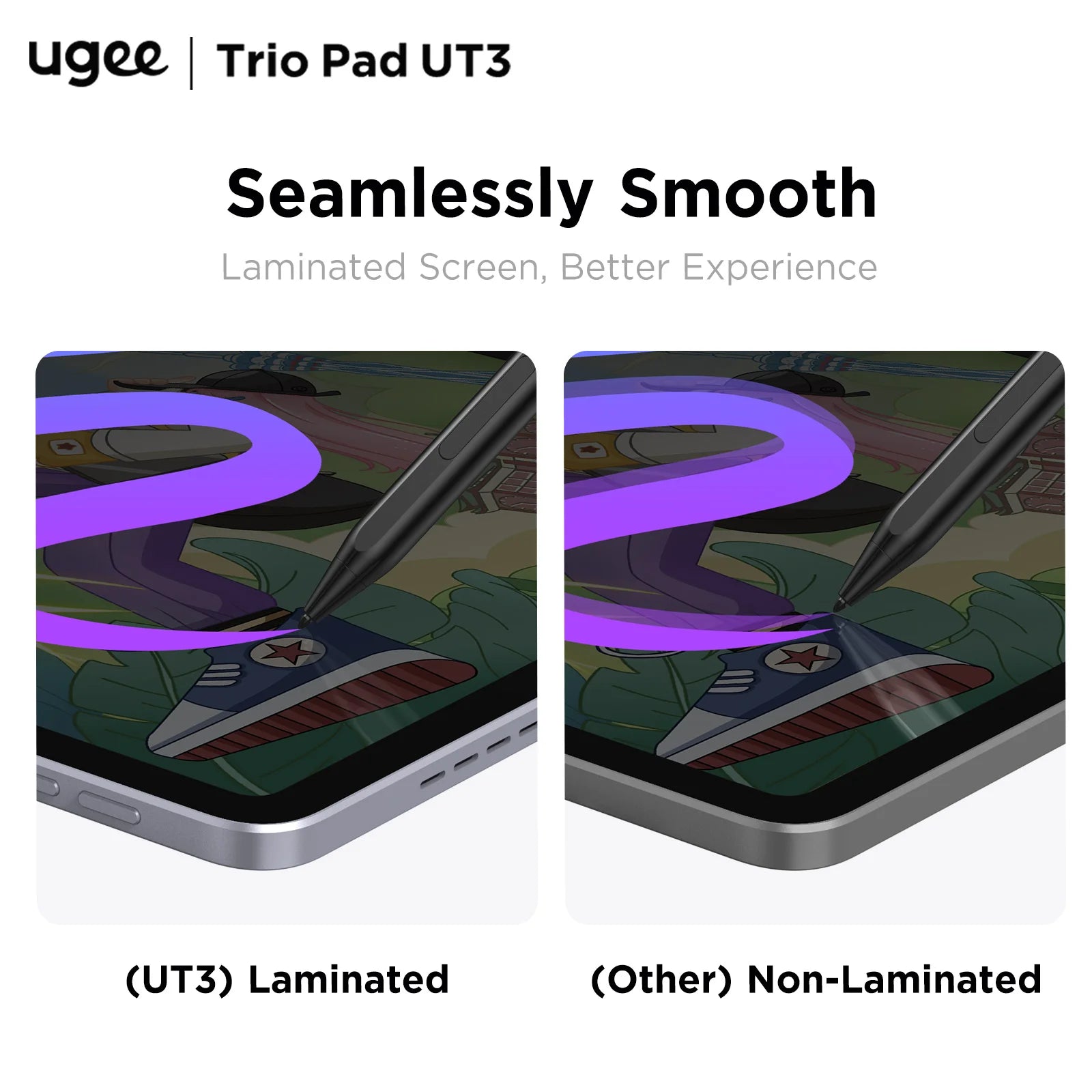 UGEE UT3 Fun Drawing Pad 14.25 inch 2400*1600 Resolution Android 14 System 60HZ Large Graphics Tablet Monitor 8GB+256GB.