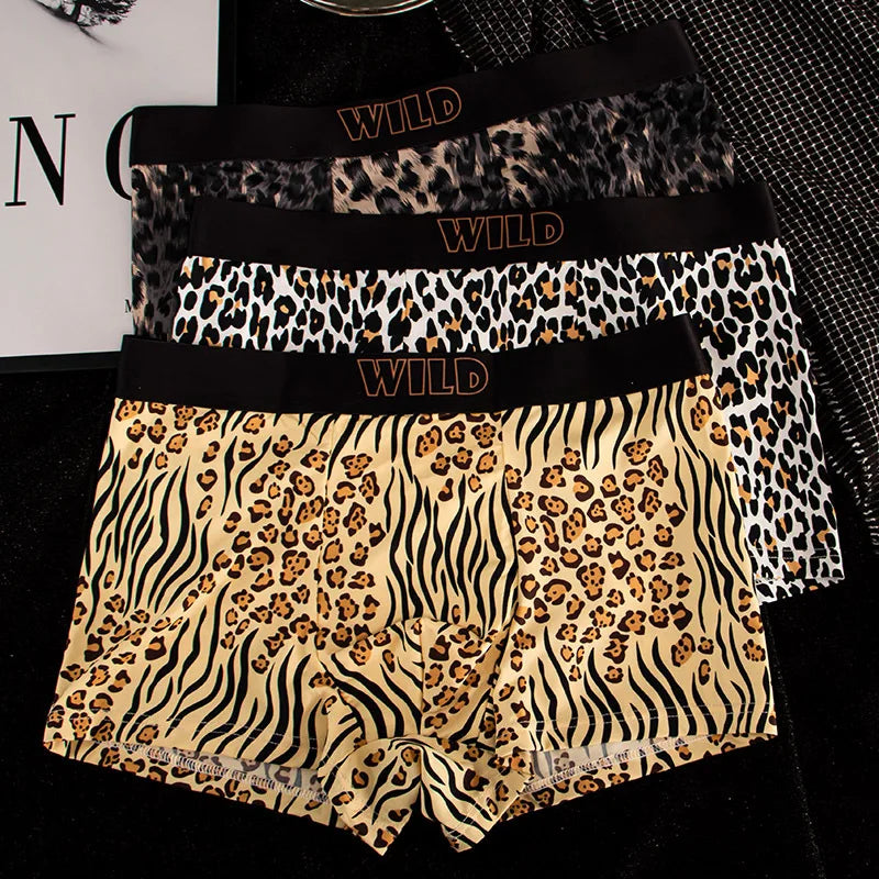 EXILIENS Neue Leopard 1 stücke/3 stücke Boxer Männer Unterwäsche Heiße Unterhose Herren Boxer Masculinas BoxerShorts Mann Höschen größe L-3XL KX735