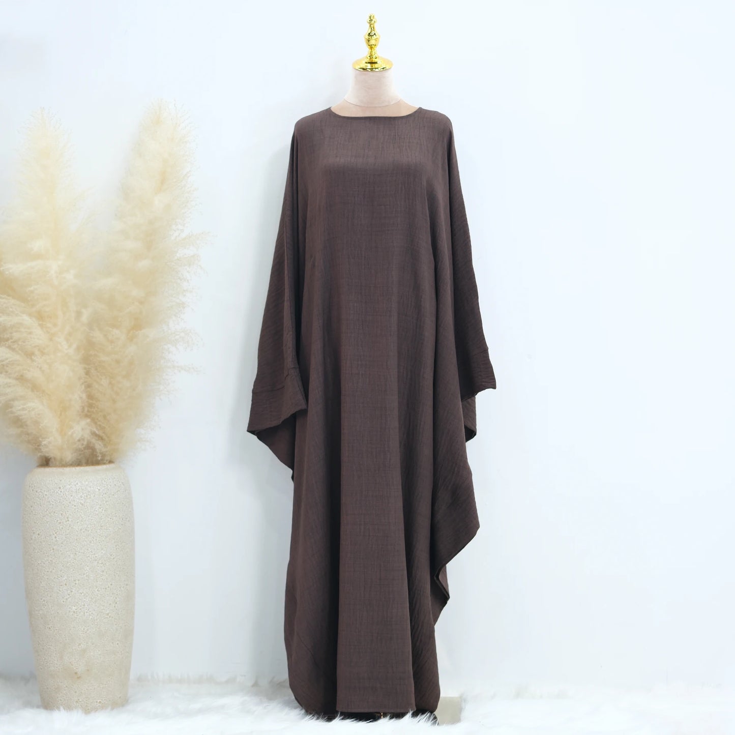Batwing Abaya Damen Arabic Muslim Modest Dresses Kaftan Jalabiya Kebaya Caftan Marocain Vestidos Robe Longue Femme Musulmane.