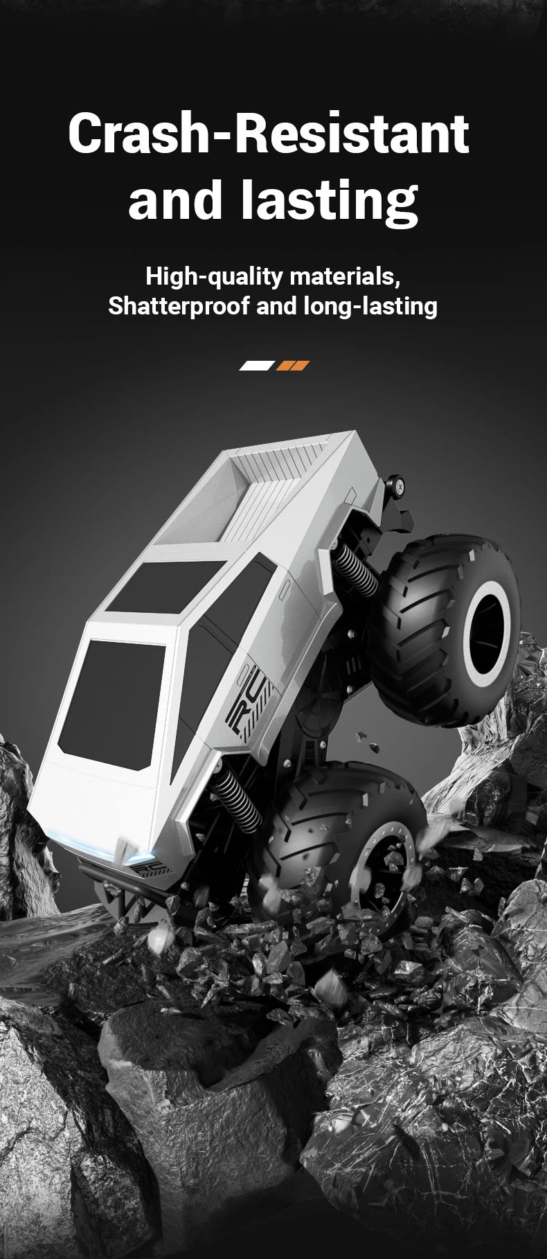 JJRC Auto Remote Control Car Alloy Rc Cars Trucks Vehicle Full-Scale Car Motorcycle Camping Trailer Toys for Boys Kids Children.