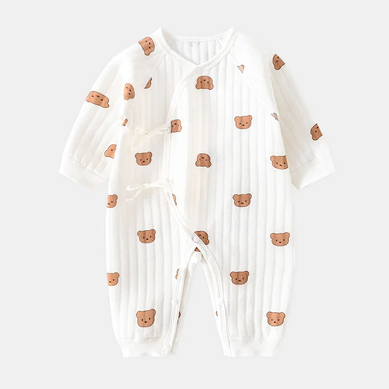 Jungen Mädchen Body Neugeborenen Winter Onesie Kleidung Baumwolle Kleinkind Hause Tragen 0-6M Verdickte Frühling und Herbst Kleidung