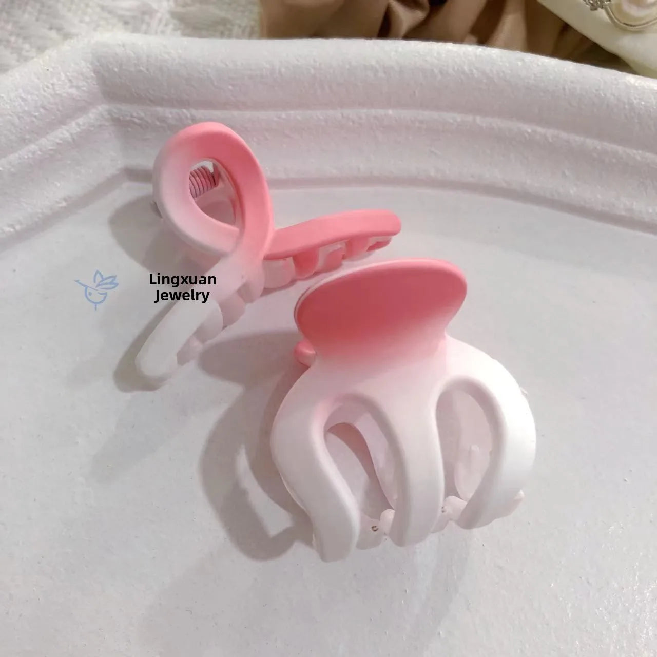 Matte Flower Hair Grips Set for Women Fairy Style Fresh Sweet Headwear for Updo Hairdo Back of Head Hair Accessories