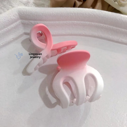 Matte Flower Hair Grips Set for Women Fairy Style Fresh Sweet Headwear for Updo Hairdo Back of Head Hair Accessories