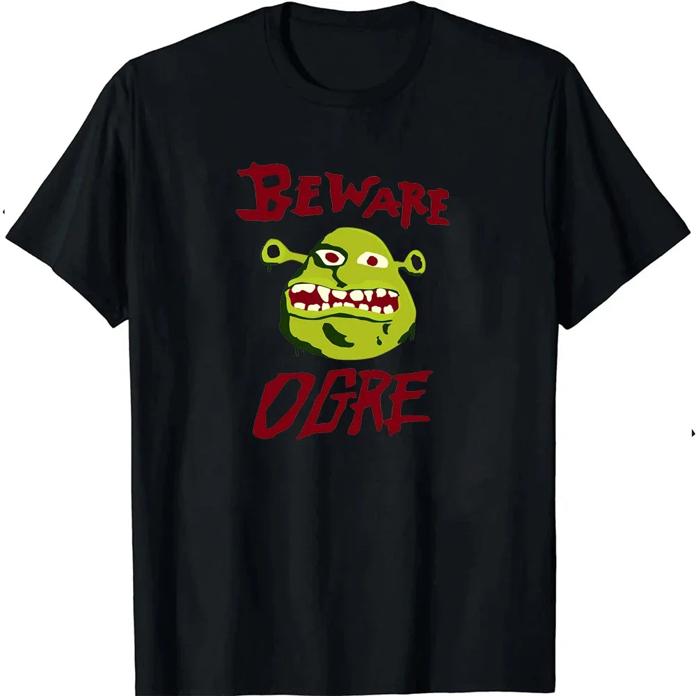 Ogre and The City Shreks Shirt Combine Fun Printed Men's  Women's Short Sleeve T-shirts Summer Fashion Unique Funny hot sale.