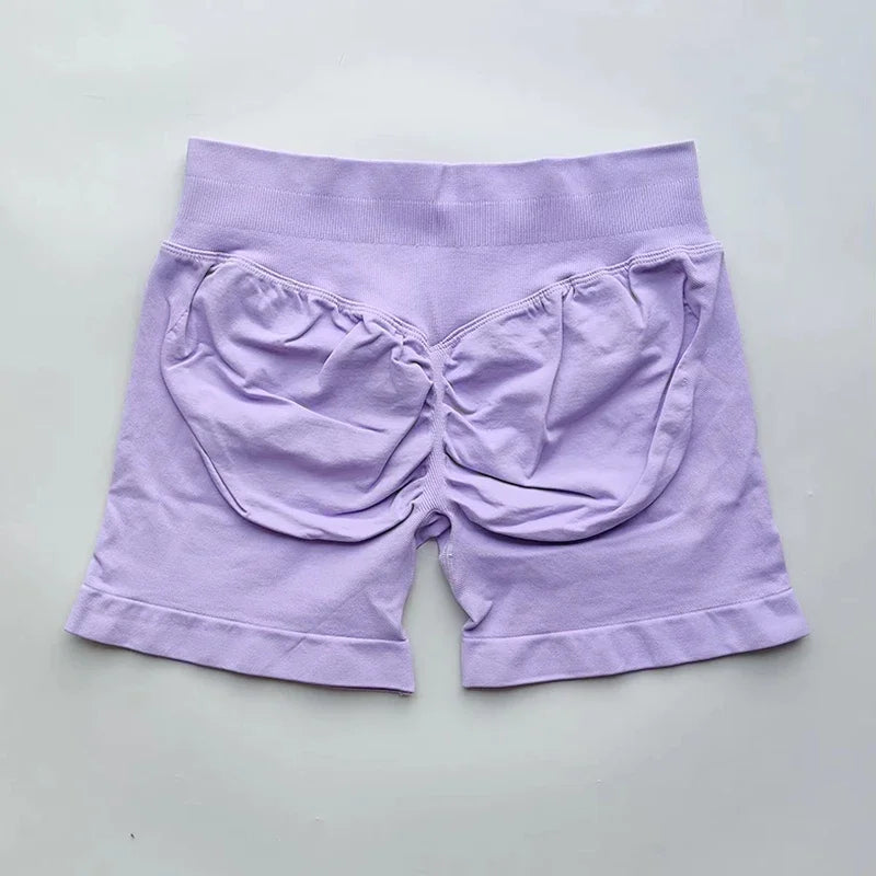 Yoga Shorts Resistance Exercise Shorts Seamless Low Waist Scrunch Bum Gym Shorts Workout Biker Short Stretch Fitness Sportwear