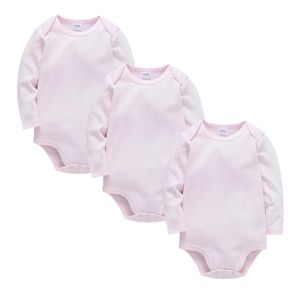 Solide weiße Babykleidung Langarm Baumwolle Baby Mädchen Jungen Body Neugeborenen Körper Bebe 0-24 Monate Säuglingsoverall.