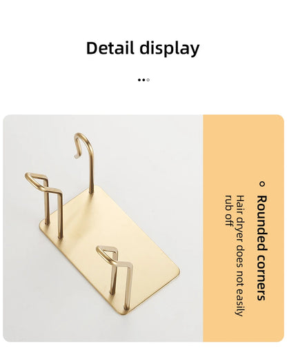 304 Edelstahl Haartrockner Rack hochwertige Bad Haartrockner Halter Wand selbst klebend ohne Stanzen wb8451