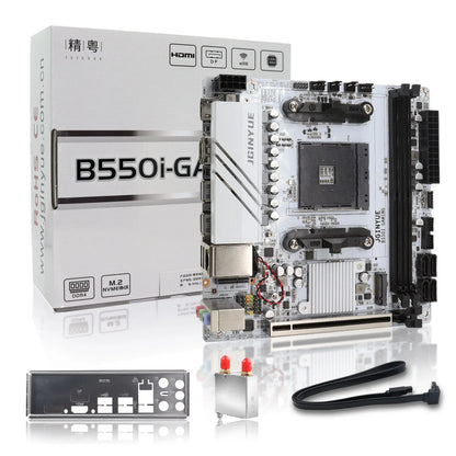 JGINYUE AMD B550 AM4 mini ITX Motherboard supports Ryzen R5 4000/5000 series processors DDR4 RAM PCI-E 4.0 B550i GAMING.