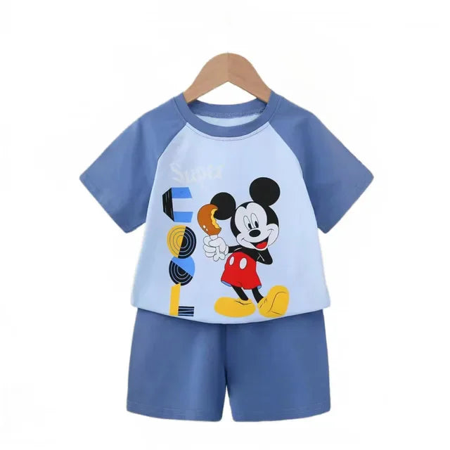 Sommer Cartoon T-Shirt Shorts Kinder Jungen Set Baumwolle T-Shirts Hosen Freizeit Jungen und Mädchen Babys Kleidung lässig 2 stücke.