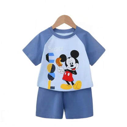Sommer Cartoon T-Shirt Shorts Kinder Jungen Set Baumwolle T-Shirts Hosen Freizeit Jungen und Mädchen Babys Kleidung lässig 2 stücke.