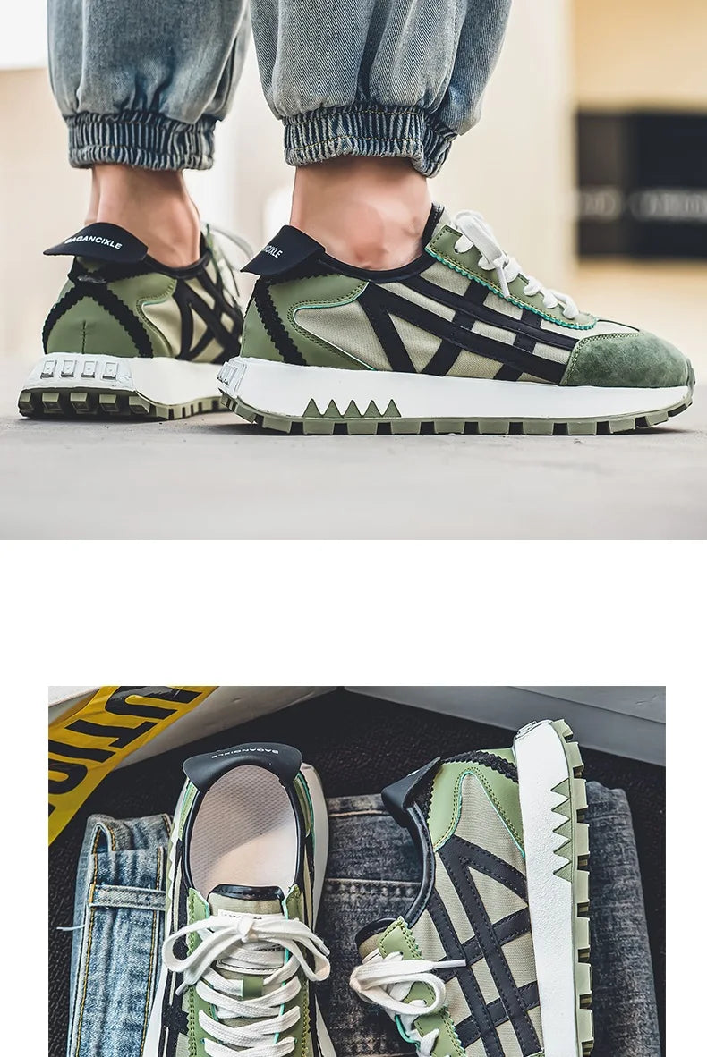 New men's trendy versatile casual sports shoes, men's thick-soled lightweight non-slip breathable trendy shoes кроссовки мужские