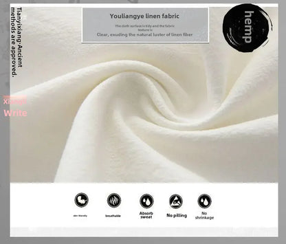 Traditional Chinese Men's Tang Suit Cotton Linen Ancient Costume Tea Servant Zen Meditation Clothing Middle Mountain Hanfu