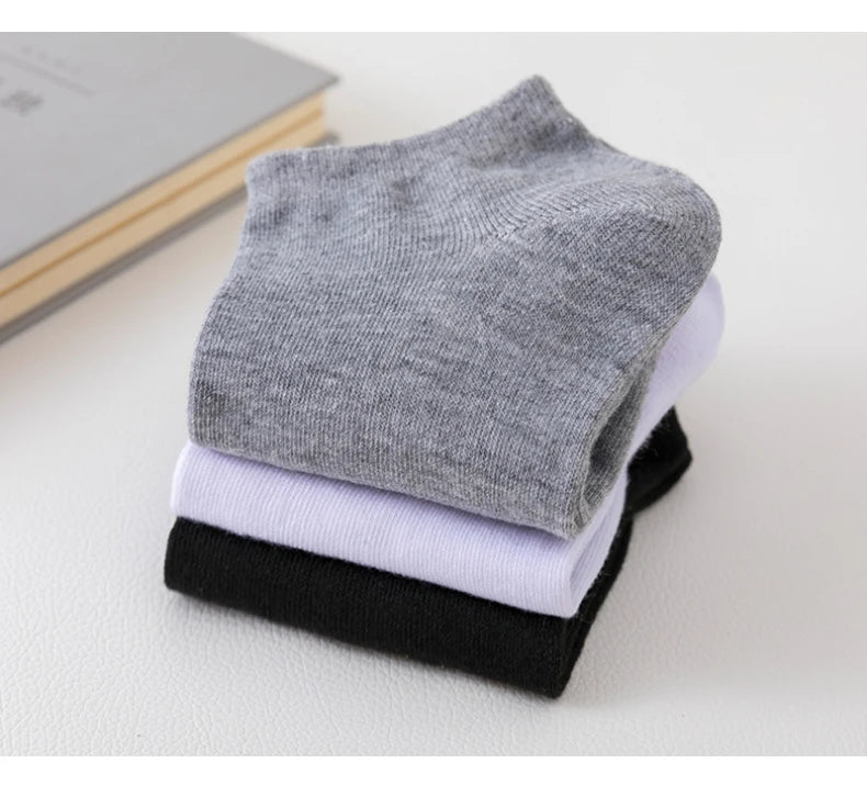 5 Pairs of Women's/men's Boat Socks Invisible Low Cut Anti Slip Summer No Show Ankle Socks Solid Color Casual Breathable.