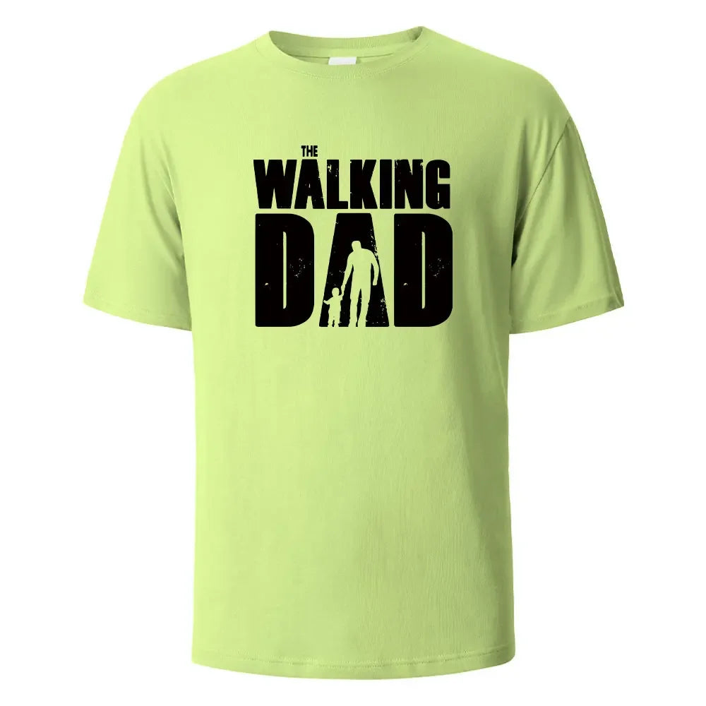The Walking Dad Funny Street Printed T-Shirts Men Fashion Summer Tshirt Loose Oversized Cotton Short Sleeves Casual Hip Hop Tees.