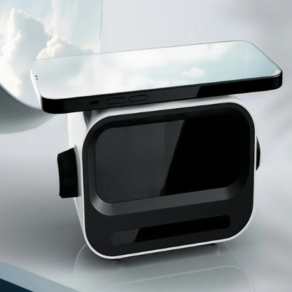 Modern Bluetooth Alarm Clock loudspeaker with 15W Wireless Charging, Night Light & Ambience Light.
