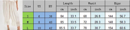 Combhasaki Women's Y2K Loose Fit Bloomers Cropped Pants Drawstring High Waist Floral Lace Patchwork Calf-Length Lantern Trousers.