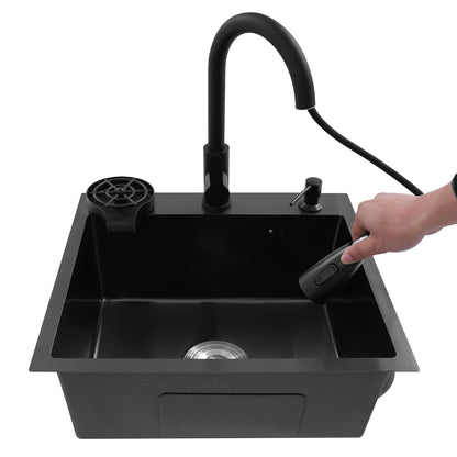 50cm X 40CM Multi-functional Kitchen Sink with Pull-Out Faucet Home Application