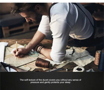 Sondeson King 100% Goose Down Duvet Filler 3D Bread Quilt Comforter Winter All Season Blankets 100% Cotton Shell Luxury Bedding.