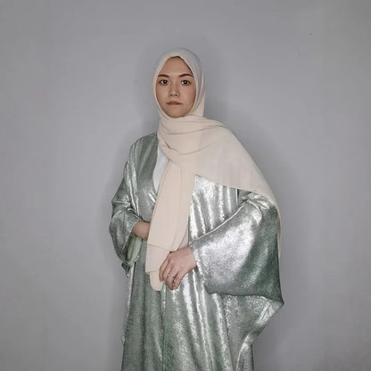 Mode Elegante Dubai Türkische Abaya Kleid Frauen Muslimische Frauen Muslimischen Kimino Kleid Abayas Vorne Offen Strickjacke